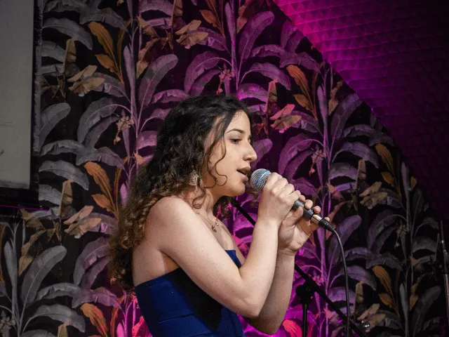 Cantante al microfono — Audizioni Prima Edizione PMA 2025