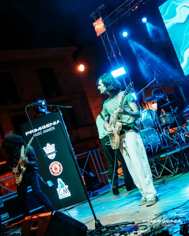 Il palco dei Primigenia Music Awards — Finale Prima Edizione PMA 2025