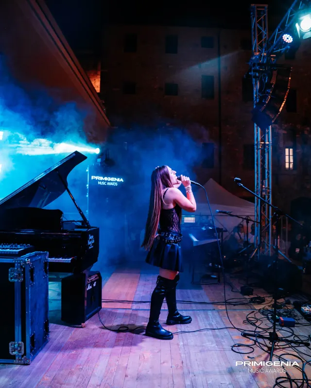 Il palco dei Primigenia Music Awards — Finale Prima Edizione PMA 2025